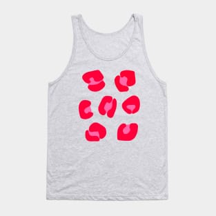 Large, Pink and Red, Leopard Spots Pack Tank Top